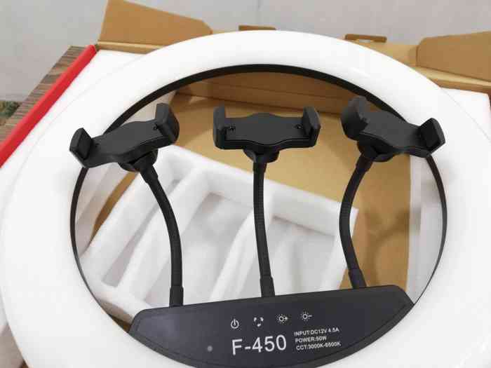 F-450 18 inch Ring Light With 7ft Light Stand Touch Control And Remote Control
